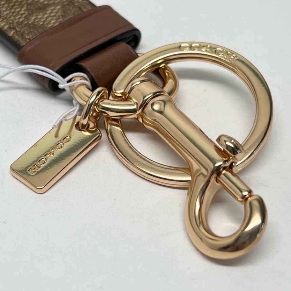 Coach Signature Trigger Snap Turnlock Key Fob Keychain Bag Charm NWT - Picture 4 of 7